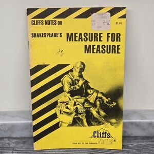 VTG Cliffs Notes‎ Shakespeare Measure for Measure Study Guide, ISBN 0822000490